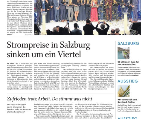 Pressefotografie in den Salzburger Nachrichten
