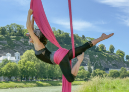 Aerial Silk an der Salzach